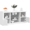 Image de Buffet Avec Lumières Led Blanc 142,5x37x67 Cm Vidaxl