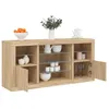 Image de vidaXL Buffet avec Lumières LED Armoire avec Porte Meuble de Rangement Organisateur de Salon Entrée Salle de Séjour 3209088