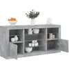 Image de Buffet Avec Lumières Led Gris Béton 142,5x37x67 Cm Vidaxl