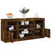 Image de vidaXL Buffet avec Lumières LED Armoire avec Porte Meuble de Rangement Organisateur de Salon Entrée Salle de Séjour 3209090