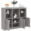 Image de Buffets Avec Lumières Led 3 Pcs Sonoma Gris Bois D'ingénierie Vidaxl