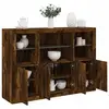Image de Buffets Avec Lumières Led 3 Pcs Chêne Fumé Bois D'ingénierie Vidaxl
