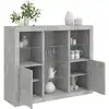 Image de Buffets Avec Lumières Led 3 Pcs Gris Béton Bois D'ingénierie Vidaxl