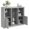 Image de Buffets Avec Lumières Led 3 Pcs Sonoma Gris Bois D'ingénierie Vidaxl
