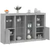 Image de Buffets Avec Lumières Led 3 Pcs Gris Béton Bois D'ingénierie Vidaxl