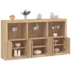 Image de Buffet Avec Lumières Led Chêne Sonoma 181,5x37x100 Cm Vidaxl