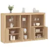 Image de Buffet Avec Lumières Led Chêne Sonoma 162x37x100 Cm Vidaxl