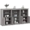 Image de Buffet Avec Lumières Led Sonoma Gris 181,5x37x100 Cm Vidaxl