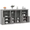 Image de Buffet Avec Lumières Led Sonoma Gris 202x37x100 Cm Vidaxl