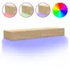 Image de Vidaxl meubles tv avec éclairage led 2 pcs chêne sonoma 60x35x15,5 cm