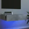 Image de vidaXL Meuble TV avec éclairage LED gris béton 60x35x155 cm 842892