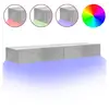 Image de Vidaxl meubles tv avec lumières led 2 pcs gris béton 60x35x15,5 cm