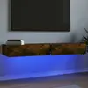 Image de Meubles Tv Avec Lumières Led 2 Pcs Chêne Fumé 60x35x15,5 Cm Vidaxl