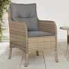 Image de Chaises De Jardin Avec Coussins Lot De 2 Mélange Beige Rotin Vidaxl