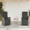 Image de Chaises Inclinables De Jardin Lot De 2 Et Repose-pied Rotin Vidaxl