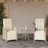 Image de Chaises Inclinables De Jardin Lot De 2 Avec Repose-pied Rotin Vidaxl