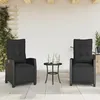 Image de vidaXL Lot de 2 Chaises Inclinables de Jardin Repose-pied Sièges avec Dossier et Coussins Meubles de Terrasse Patio 365241