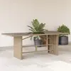 Image de Table De Jardin Dessus En Verre Beige 190x80x74 Cm Vidaxl