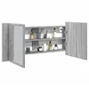 Image de Armoire À Miroir À Led De Bain Gris Sonoma 100x12x45 Cm Vidaxl