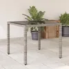 Image de vidaXL Table de Jardin Dessus en Verre Table à Manger Table de Repas Meuble de Patio Terrasse Arrière-cour Extérieur 365526