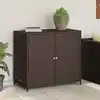 Image de Armoire De Rangement De Jardin Marron 83x45x76cm Résine Tressée Vidaxl