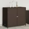 Image de vidaXL Armoire de Rangement de Jardin Organisateur de Terrasse avec Portes Meuble dExtérieur Patio Arrière-cour Marron 365544