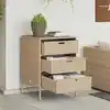 Image de Armoire De Rangement De Jardin Beige 55x59x80 Cm Résine Tressée Vidaxl
