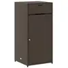 Image de Vidaxl armoire de rangement jardin marron 55x55x111 cm résine tressée