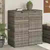Image de Armoire De Rangement De Jardin Gris 105x55x113cm Résine Tressée Vidaxl