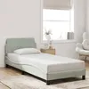 Image de vidaXL Cadre de lit Dover gris clair 90x190 cm velours 373092