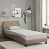 Image de Cadre De Lit Dover Cappuccino 90x190 Cm Similicuir Vidaxl