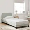 Image de Cadre De Lit Dover Gris Clair 90x200 Cm Velours Vidaxl