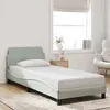 Image de vidaXL Cadre de lit Dover gris clair 90x200 cm velours 373112