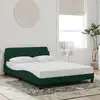 Image de Cadre De Lit Dover Vert Foncé 120x200 Cm Velours Vidaxl