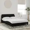 Image de Cadre De Lit Dover Noir 140x190 Cm Velours Vidaxl