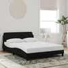 Image de vidaXL Cadre de lit Dover noir 140x190 cm velours 373174
