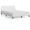 Image de Vidaxl cadre de lit dover blanc 140x190 cm similicuir