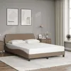 Image de vidaXL Cadre de lit Dover cappuccino 140x190 cm similicuir 373182