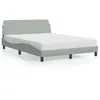 Image de vidaXL Cadre de lit Dover gris clair 140x200 cm velours 373192