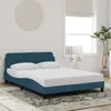 Image de vidaXL Cadre de lit avec tête de lit Dover bleu 140x200cm velours 373196