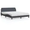 Image de Vidaxl cadre de lit dover gris foncé 160x200 cm velours