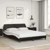 Image de vidaXL Cadre de lit Dover noir et blanc 160x200 cm similicuir 373223