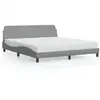 Image de Vidaxl cadre de lit dover gris clair 180x200 cm tissu