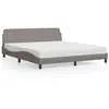 Image de Cadre De Lit Dover Taupe 180x200 Cm Tissu Vidaxl