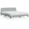 Image de Vidaxl cadre de lit dover gris clair 180x200 cm velours