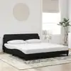 Image de Cadre De Lit Dover Noir 180x200 Cm Velours Vidaxl