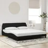 Image de vidaXL Cadre de lit Dover noir 180x200 cm velours 373234