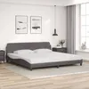 Image de vidaXL Cadre de lit Dover gris 200x200 cm similicuir 373261