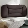 Image de Coussin De Tête De Lit Hvar Marron Foncé 80 Cm Tissu Vidaxl