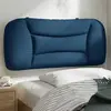 Image de Coussin De Tête De Lit Hvar Bleu 90 Cm Tissu Vidaxl